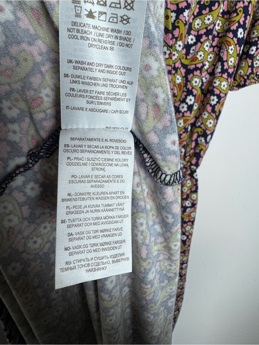 BODEN Paisley Print Ruffle Jersey Midi Dress Citronelle Multi 4L - Picture 10 of 12